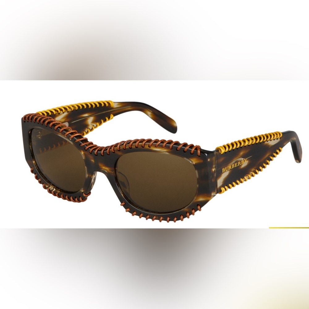 Burberry Whipstitch Tortoiseshell Sunglasses New no box